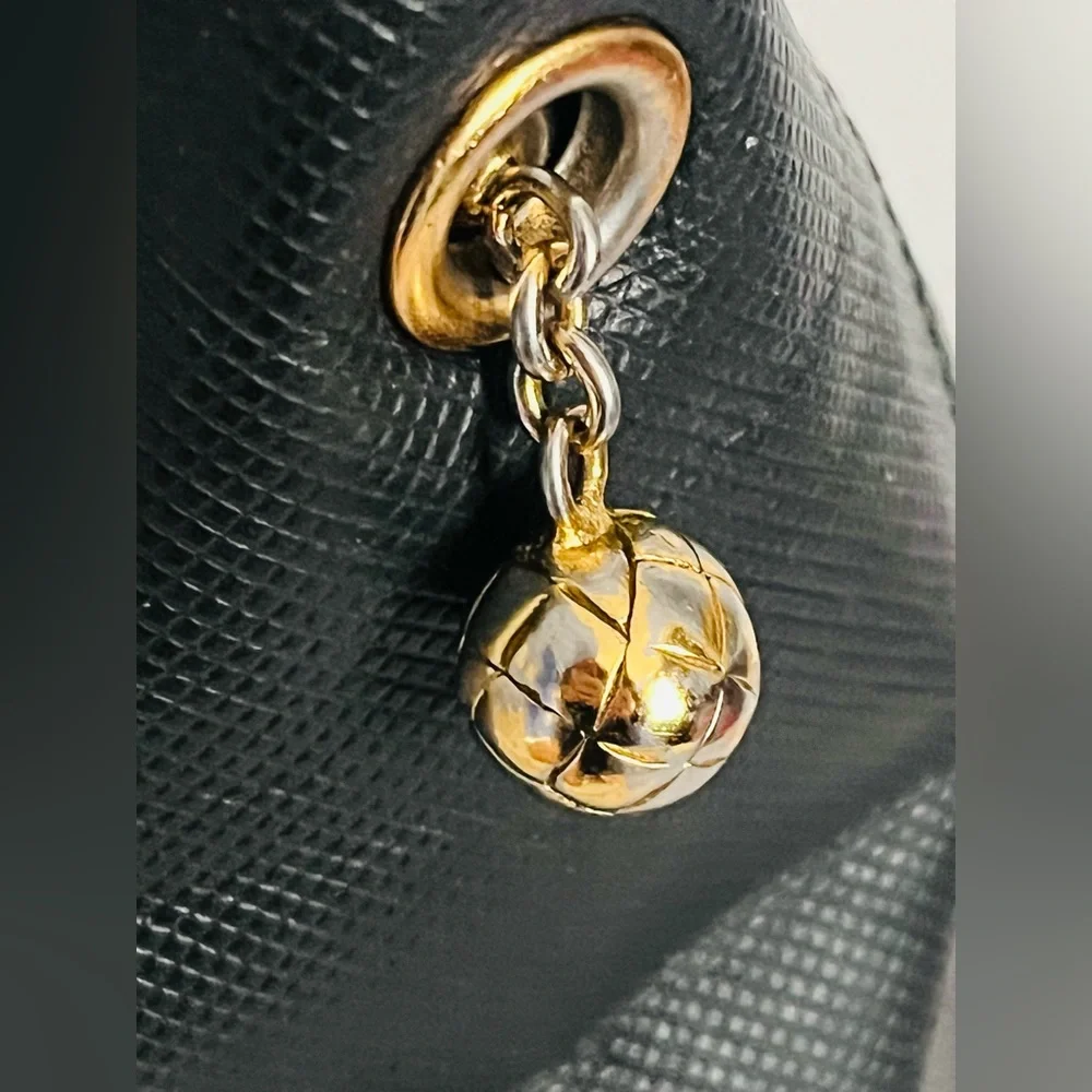 Bottega Veneta Black Leather shoulder bag  Purse Large handbag w Strap - Picture 3 of 15